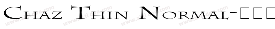 Chaz Thin Normal字体转换